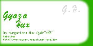 gyozo hux business card